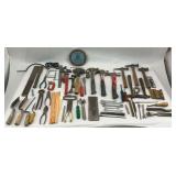 Assorted Hand Tools: Wrenches, Hammers, Pliers, and More