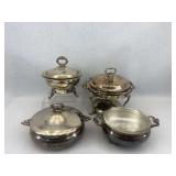 Eton Silverplate Casserole Dish & Reed & Barton Bowl Set
