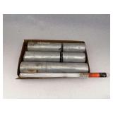 Lot of Aluminum Welding Rod Storage Canisters and Welding Rods
