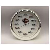 Harley Davidson Motorcycle Wall Clock, 14 inch Diameter