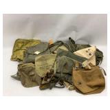 Collection of Military Canvas Bags and Pouches