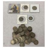 Assorted US Coins - Mercury Dimes, Liberty Nickels, and More