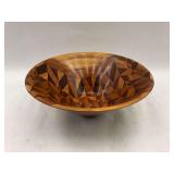 Segmented Wooden Bowl - Geometric Pattern