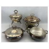 Eton Silverplate Casserole Dish & Reed & Barton Bowl Set