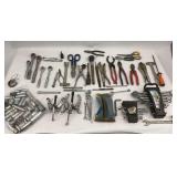 Assorted Mechanics Tools Lot - Wrenches, Pliers, Sockets, and More