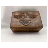 Harley-Davidson Carved Wood Keepsake Box