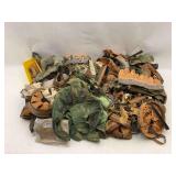 Collection of Military Helmet Parts and Covers