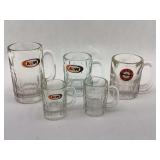 A&W Root Beer Glass Mug Collection - 5 Pieces