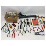 Variety of Mixed Tools including Pliers, Screwdrivers, Hammer, and More