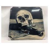 Skull and Flintlock Gun Canvas Art