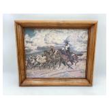 Western Cattle Drive Framed Art Print