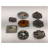 Belt Buckle Collection: Eagle, Harley Davidson, Montana, Caterpillar