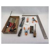 Mixed Lot of Hand Tools - Screwdrivers, Clamps, and More
