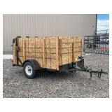 Utility Trailer with Wood Sides and Drop Down Tailgate