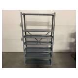 Gray Metal 6-Shelf Storage Rack