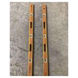 Two Wooden Carpenter Levels