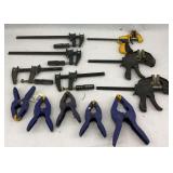 Assorted Clamp Collection - Bar Clamps, Spring Clamps, and More