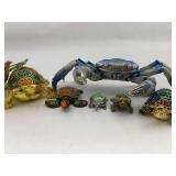 Trinket Boxes: Blue Crab and Turtle Collection