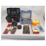 Mixed Lot of Tools and Equipment - Tool Boxes, Sockets, Bits, and More