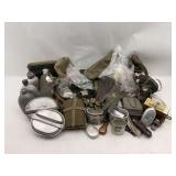 Military Surplus Lot - Canteens, Mess Kits, Gloves, and More