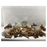 Assorted Leather Straps, Cuffs, and Locks