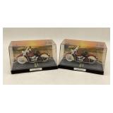 Two Bradford Exchange 1948 Indian Chief Open Road Diorama Motorcycles