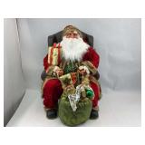 Decorative Santa Claus Figurine in Armchair