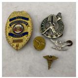 Lot of Military and Bail Enforcement Agent Pins and Badges
