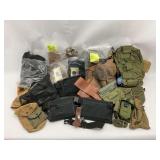 Mixed Lot of Pouches, Bags, and Military Gear