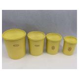 Tupperware Canister Set of 4 - Yellow