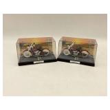Two Bradford Exchange 1948 Indian Chief Open Road Diorama Motorcycles
