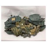 Collection of Military Canvas Pouches and Packs