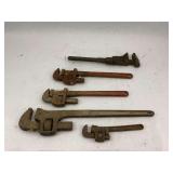 Assorted Pipe Wrench Collection