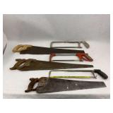 Lot of Hand Saws - Wood Hand Saws and Hacksaws