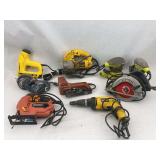 Power Tool Lot: DeWalt, Ryobi, Craftsman, Stanley, Chicago Electric