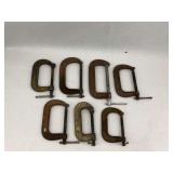 Lot of Seven C-Clamps