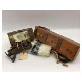 WWII German D Ring Y Straps, Military Case, and Protective Items