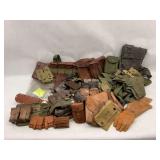 Military Gear Lot: Pouches, Belts, Gloves, and More