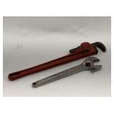 Craftsman 15in Wrench and Heavy Duty Pipe Wrench