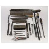 Lot of Assorted Files, Chisels, Punches and Bimba Cylinder - 29 Pieces