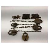 Collection of Padlocks, Door Locks and Keys