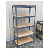 Metal and Wood Shelving Unit
