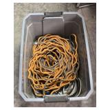 Tote of Various Electrical Extension Cords