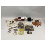Bulk Lot of Jewelry Making Supplies - Beads, Leather, Buffalo Nickels, Buckles & More