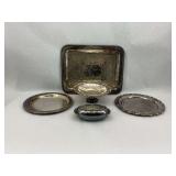 Silverplate Tray and Serving Piece Collection