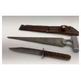 Knapp Hunting Kit Elko Nevada Saw with JA Henckels Twin Works Solingen Germany Knife