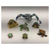 Trinket Boxes: Blue Crab and Turtle Collection