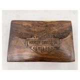 Harley-Davidson Carved Wood Keepsake Box