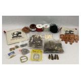 Bulk Lot of Jewelry Making Supplies - Beads, Leather, Buffalo Nickels, Buckles & More