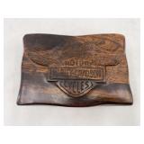 Harley Davidson Wooden Box with Engraved Logo